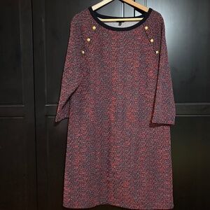 Talbots Tweed Shift Dress, Size XL